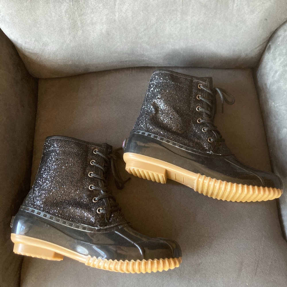 Pop sugar sequined duck boots